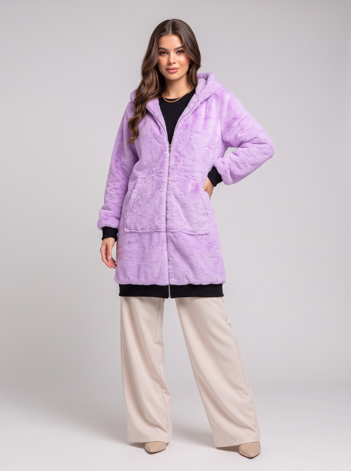 Winter parka - toon purple