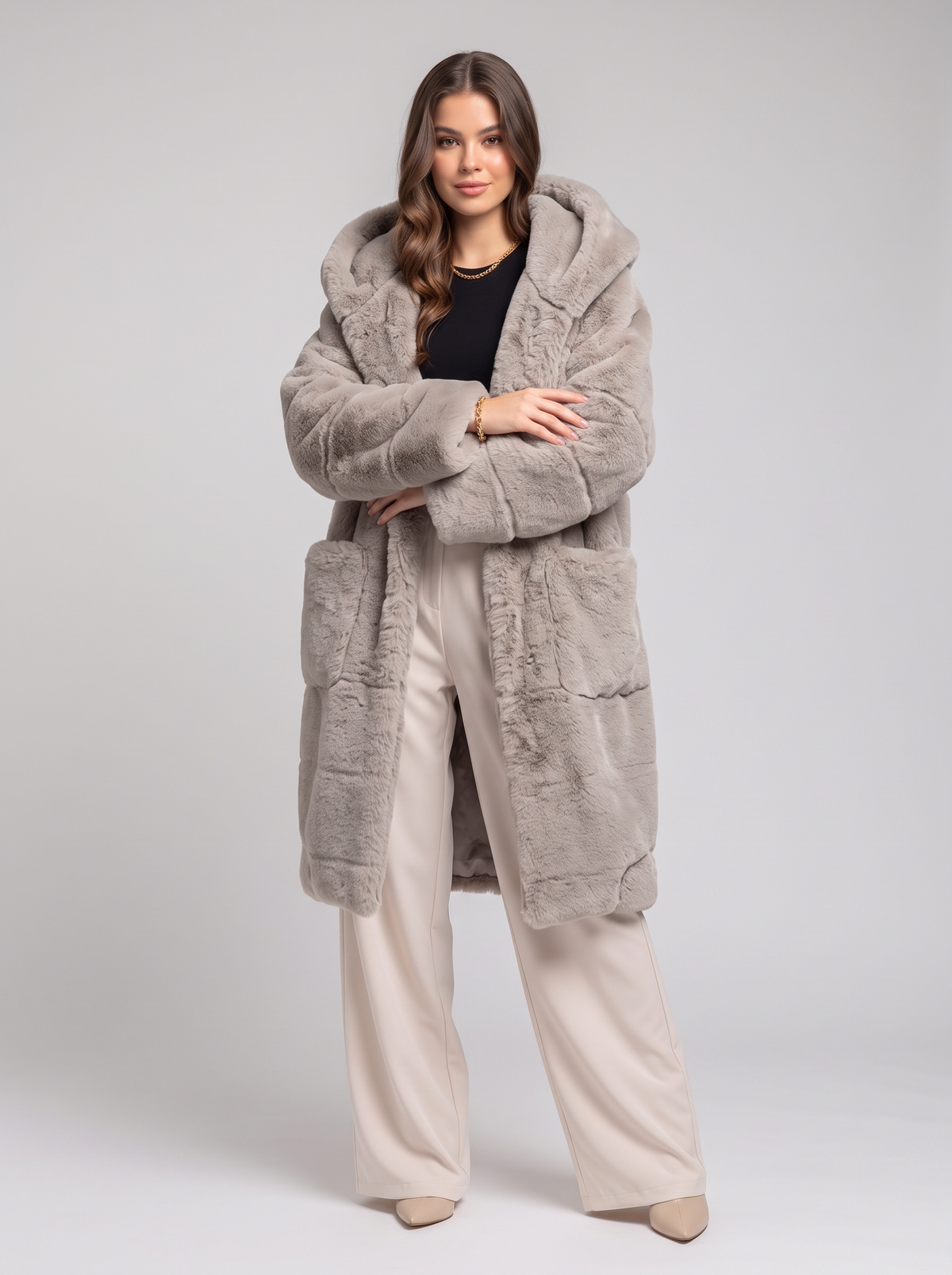 Winter parka - light gray