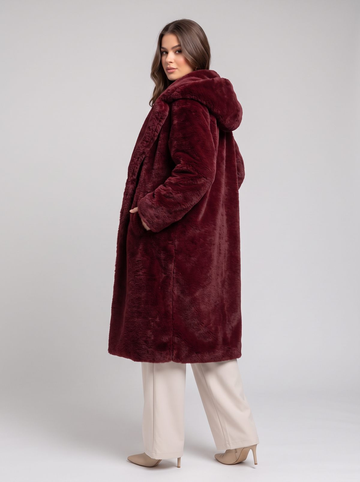 Winter parka - wine red