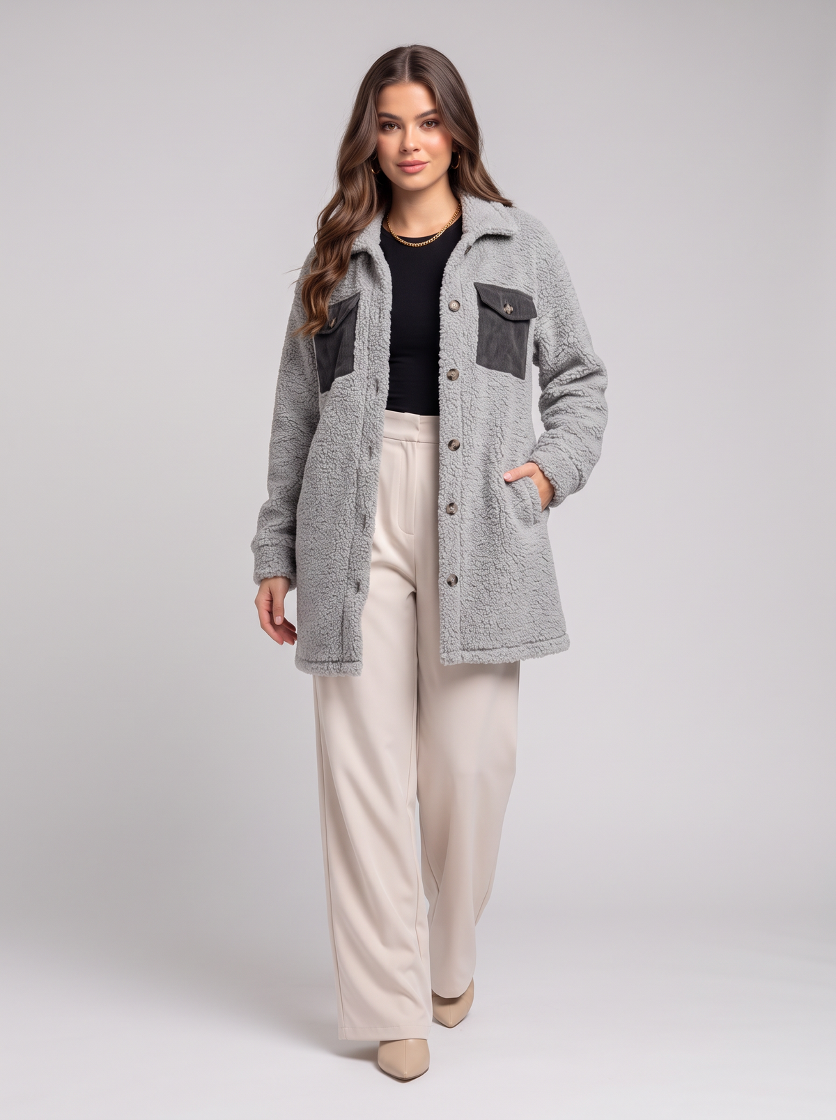 Teddy jacket - Gray