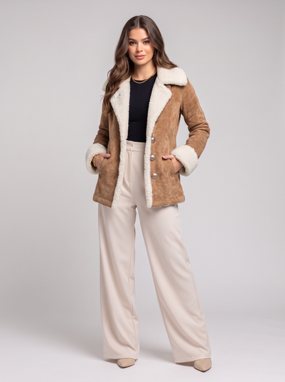 Sherpa-lined jacket - front