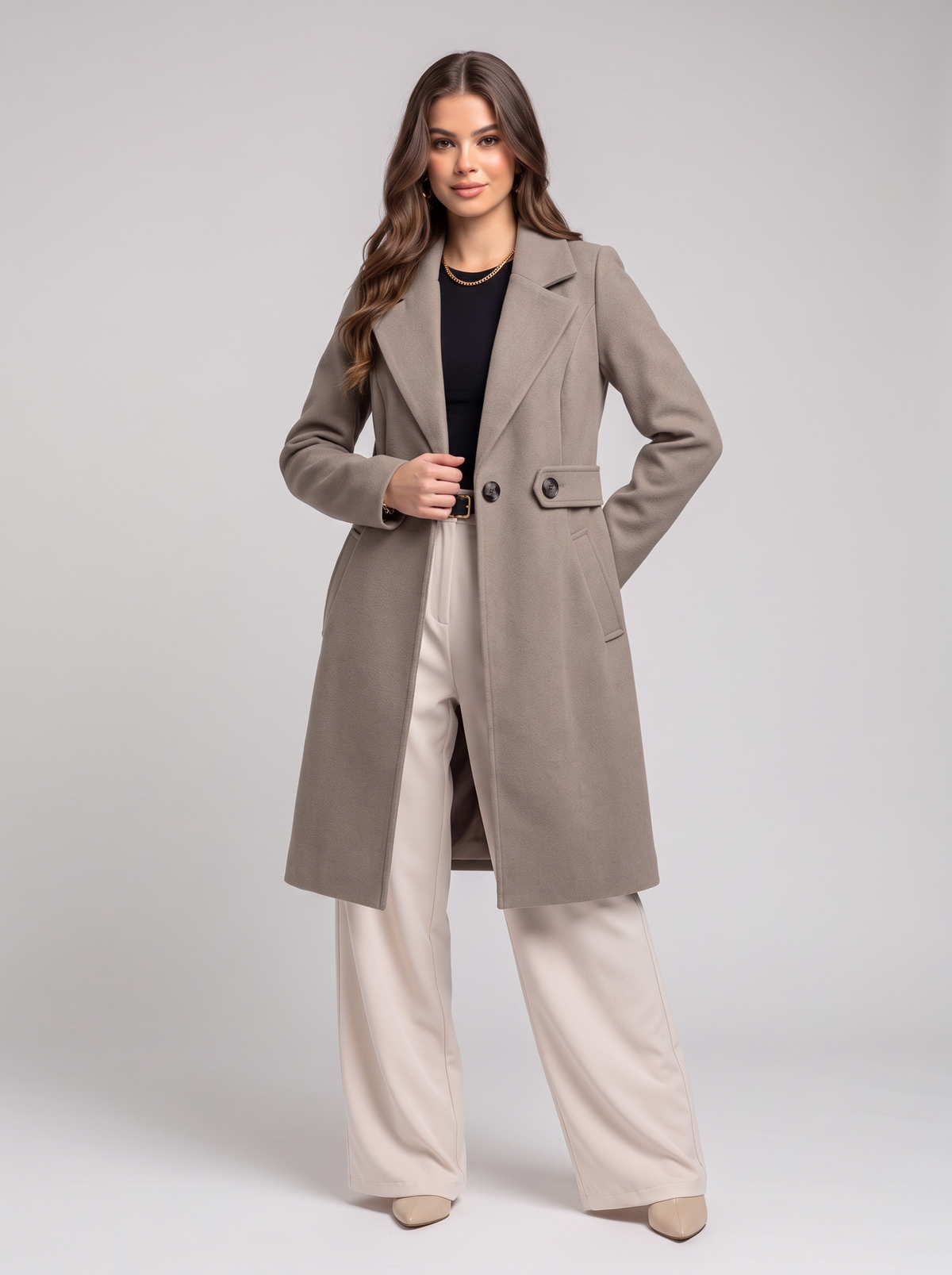 Longline coat - Khaki