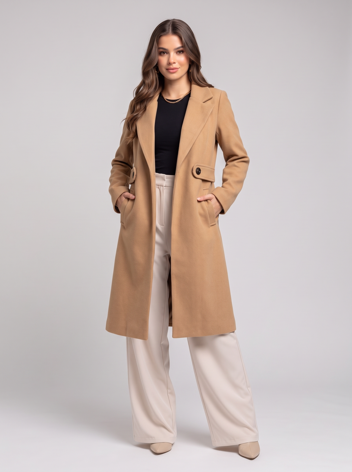 Longline coat - Camel