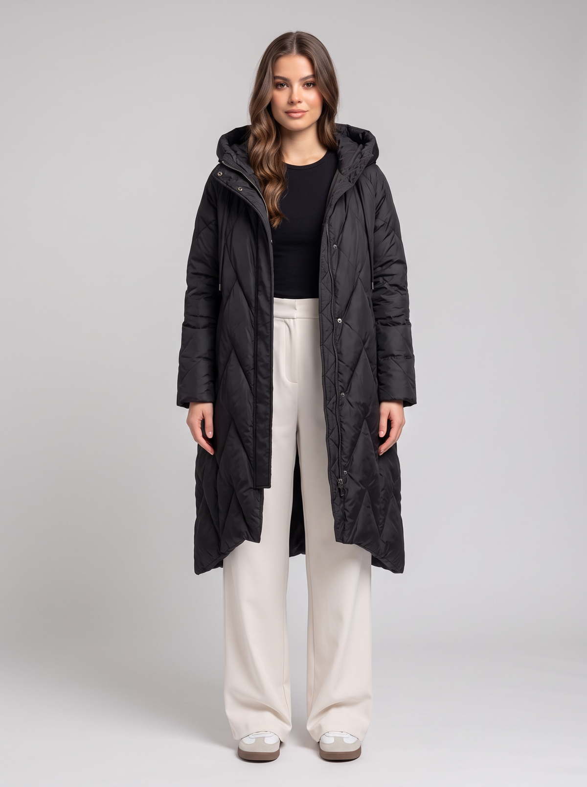 Hooded Puffer Parka - black