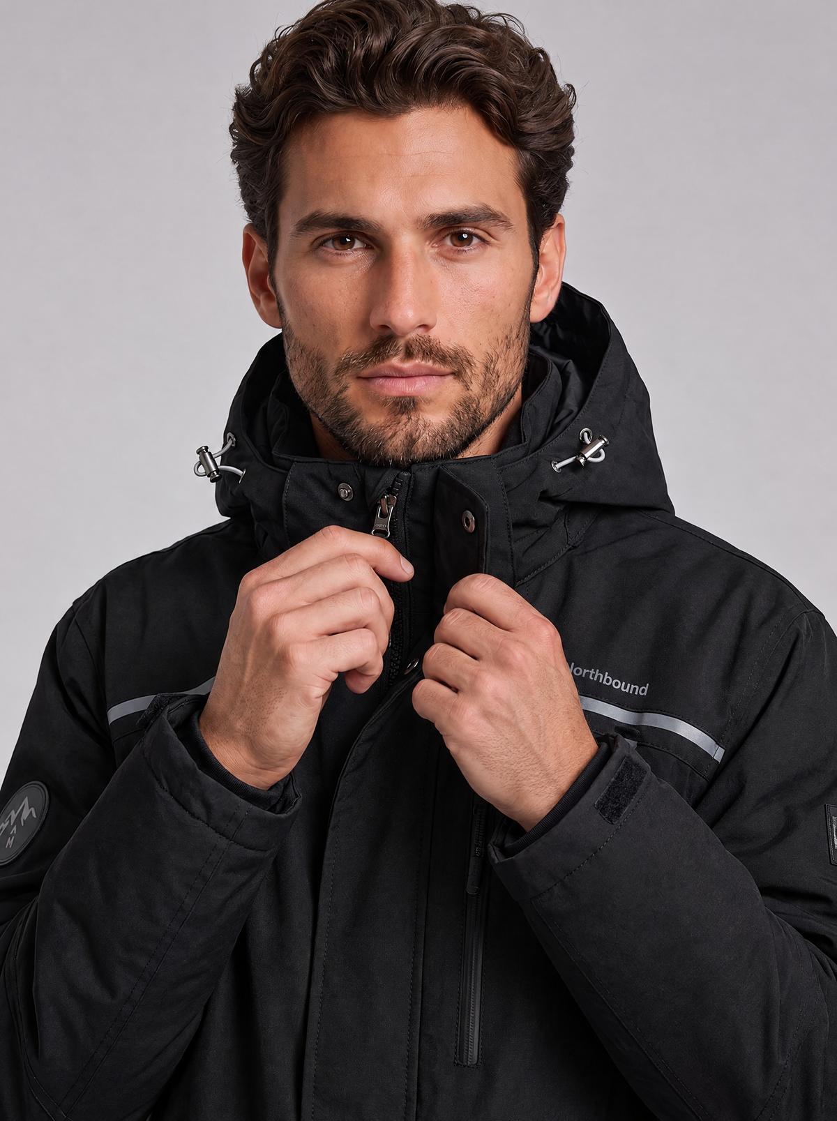 Apex waterproof jacket - collar detail