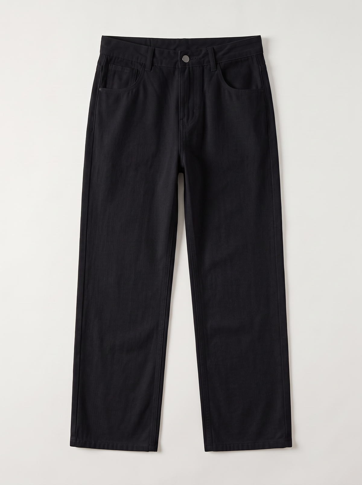 Men's Relaxed Fit Straight Leg Jeans - Black - flat lay