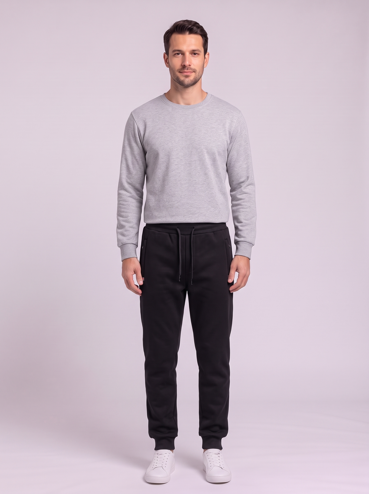 Men's Sherpa Lined Fleece Joggers - Black Jogger