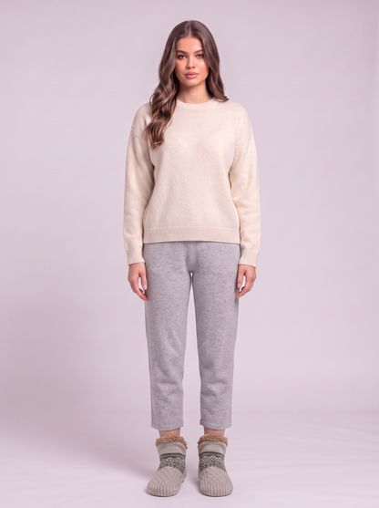 Sherpa Lined Slipper Socks - Grey