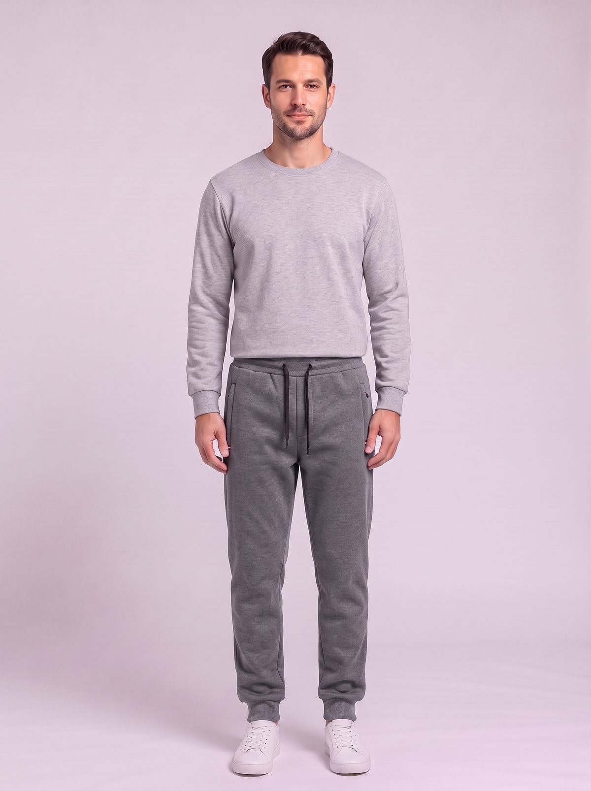 Men's Sherpa Lined Fleece Joggers - Grey Jogger