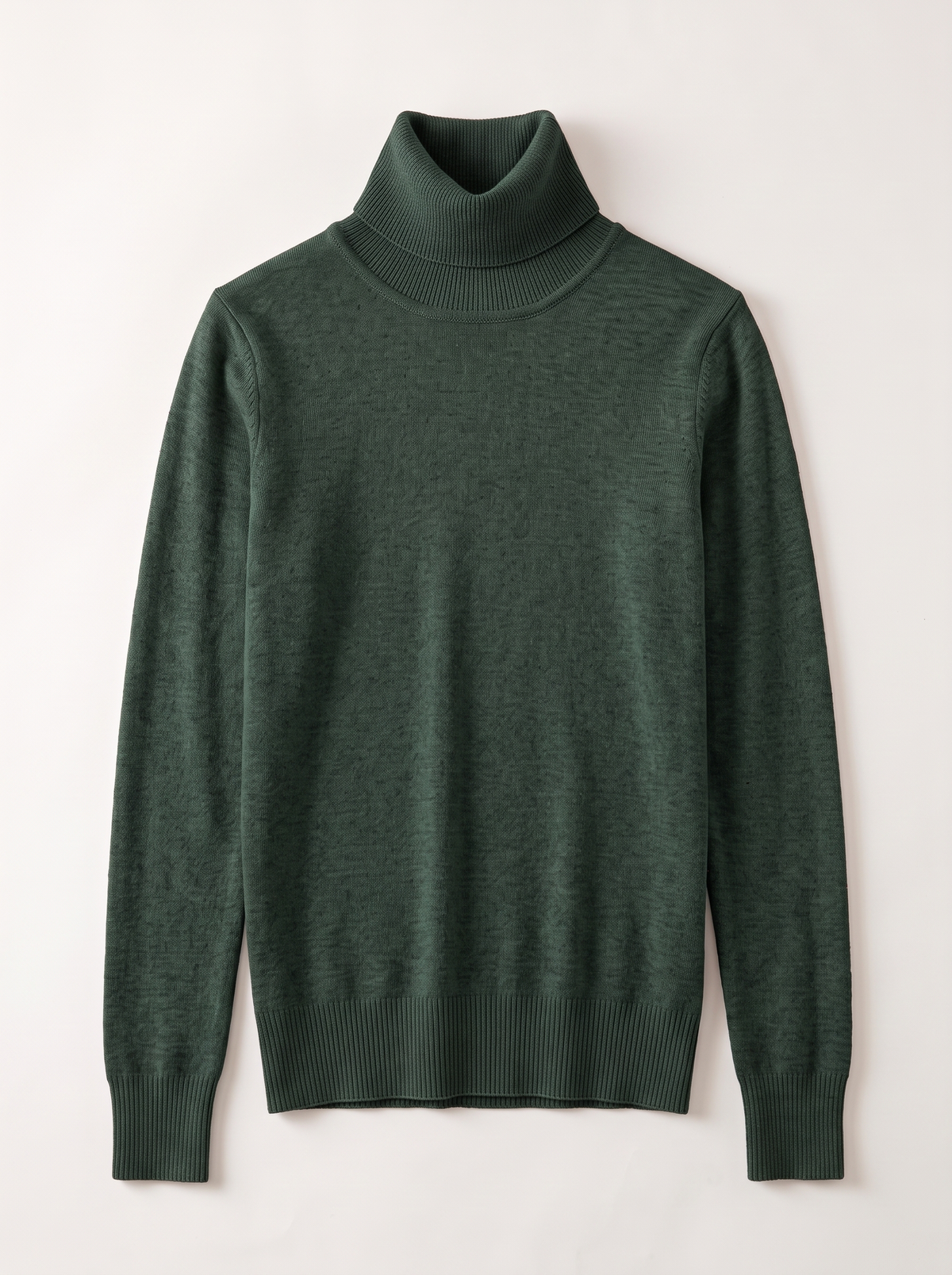 Cashmere-Blend Turtleneck Sweater - Green - flat lay